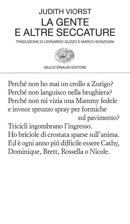 La gente e altre seccature - Judith Viorst,Leonardo Guzzo,Marco Sonzogni - ebook