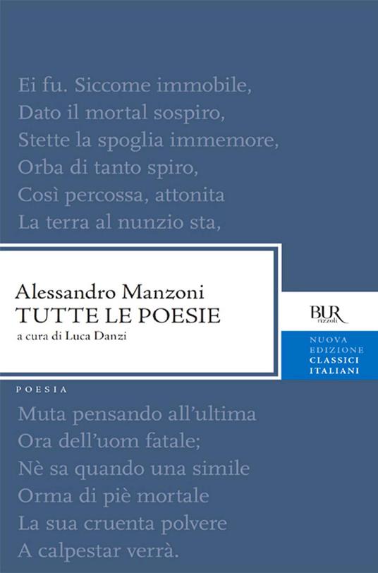Tutte le poesie - Alessandro Manzoni,L. Danzi - ebook