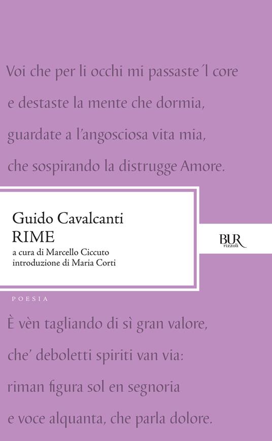 Rime - Guido Cavalcanti,Marcello Ciccuto - ebook