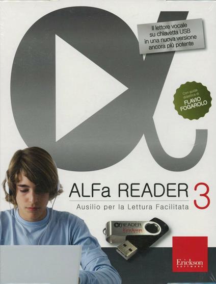 ALFa Reader 3 plus. (KIT: libro e chiavetta USB). Ausilio per la lettura facilitata. Lettore vocale - Flavio Fogarolo - copertina