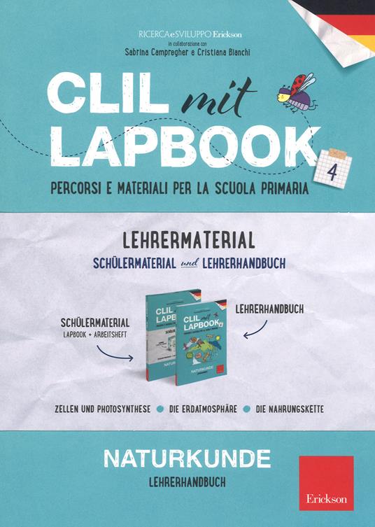 CLIL mit lapbook. Naturkunde. Quarta. Lehrer material - copertina