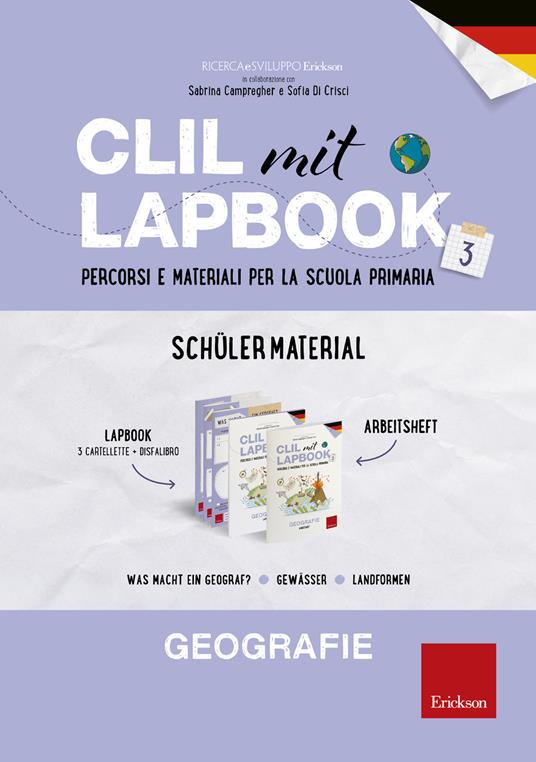 CLIL mit Lapbook. Geografie. Terza. Schülermaterial. Per la Scuola elementare - copertina