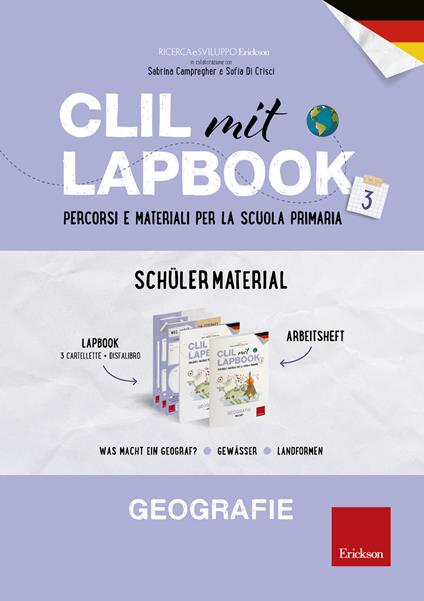 CLIL mit Lapbook 3. Geografie. Lehrermaterial. Per la Scuola primaria - copertina