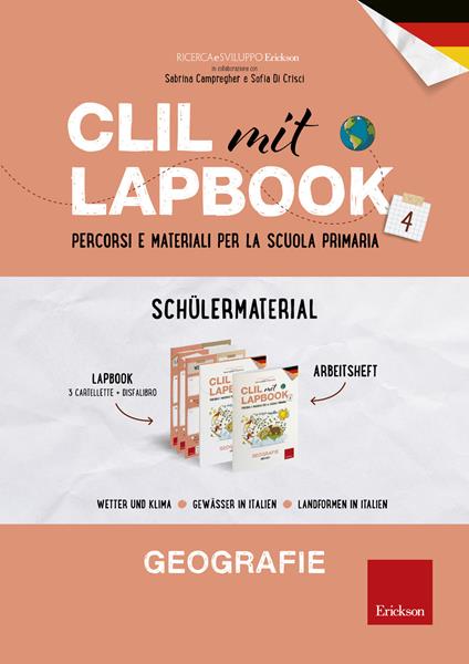 CLIL mit Lapbook 4. Geografie. Lehrermaterial. Per la Scuola elementare - copertina