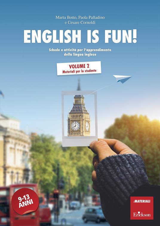 English is fun!. Vol. 2: Materiali per lo studente - Marta Botto,Paola Palladino,Cesare Cornoldi - copertina