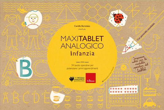 MAXItablet analogico - Infanzia - 34 tavole operative per potenziare i primi apprendimenti - Camillo Bortolato - copertina