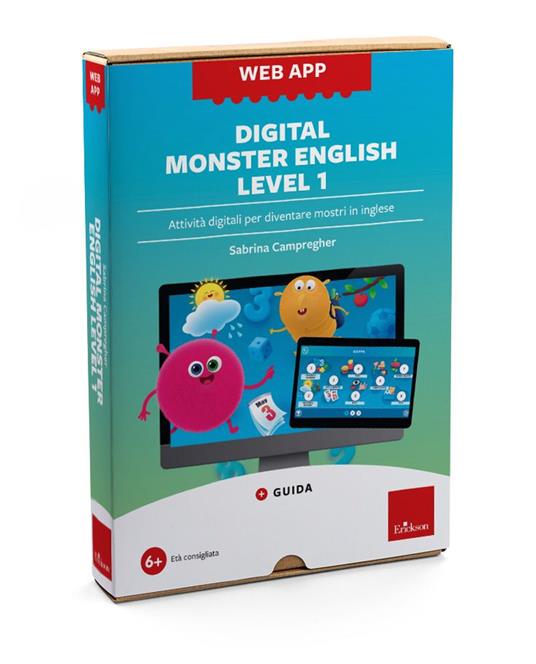Digital Monster English Level 1. Attività digitali per diventare mostri in inglese. Web app. Con software - Sabrina Campregher - copertina