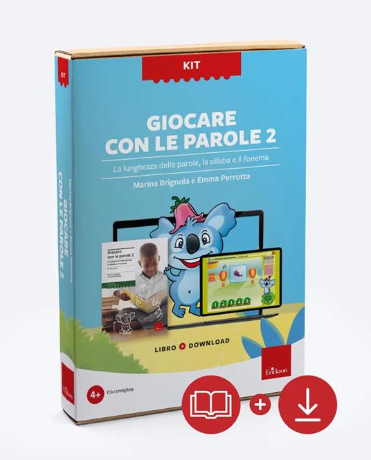 Giocare con le parole. Nuova ediz. Con software. Vol. 2/1: La lunghezza delle parole, la sillaba e il fonema - Marina Brignola,Emma Perrotta - copertina