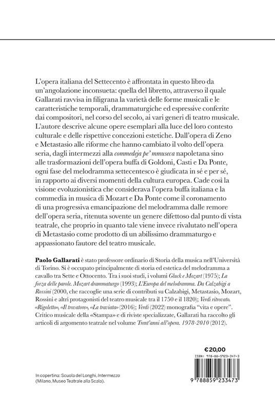 Musica e maschera. Il libretto italiano del Settecento - Paolo Gallarati - 3