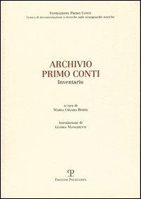 Archivio Primo Conti. Inventario - copertina