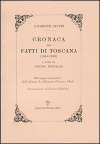 Cronaca dei fatti di Toscana (1845-1849) (ris. anast. 1948) - Giuseppe Giusti - copertina