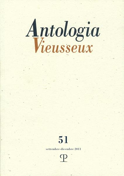 Antologia Vieusseux (2011). Vol. 51 - copertina