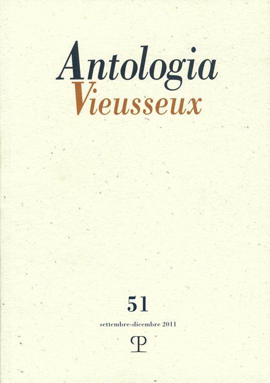 Antologia Vieusseux (2011). Vol. 51 - copertina