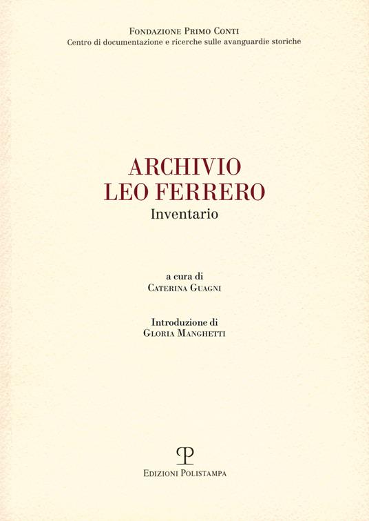 Archivio Leo Ferrero. Inventario - copertina