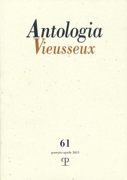 Antologia Vieusseux (2015). Vol. 61 - copertina