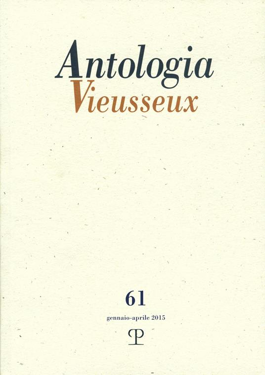 Antologia Vieusseux (2015). Vol. 61 - copertina