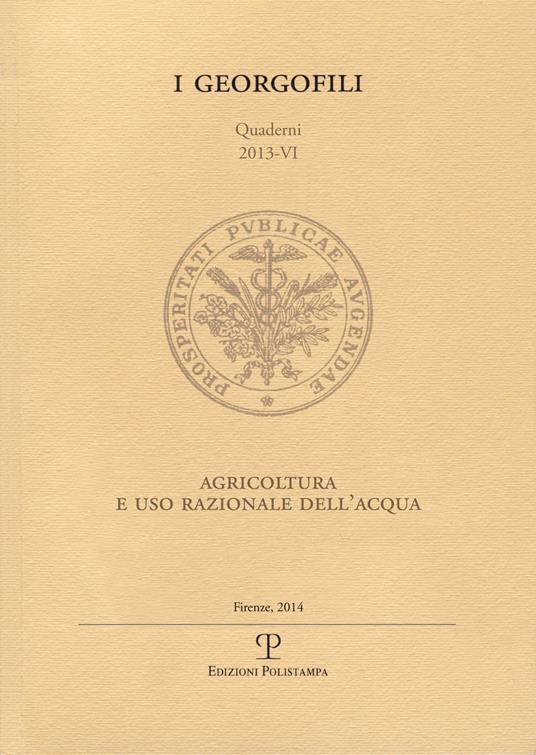 Agricoltura e uso razionale dell'acqua - copertina