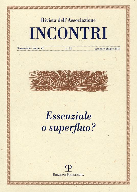 Essenziale o superfluo? - copertina