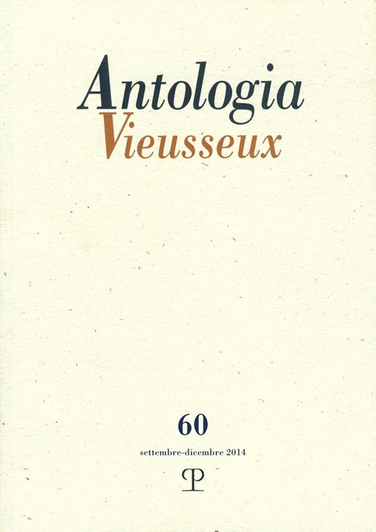 Antologia Vieusseux (2014). Vol. 60 - copertina