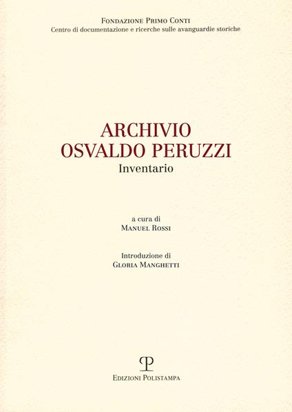 Archivio Osvaldo Peruzzi. Inventario - copertina