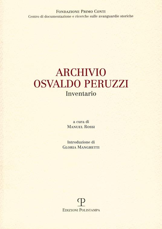Archivio Osvaldo Peruzzi. Inventario - copertina