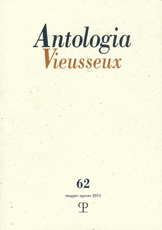 Antologia Vieusseux (2015). Vol. 62 - copertina