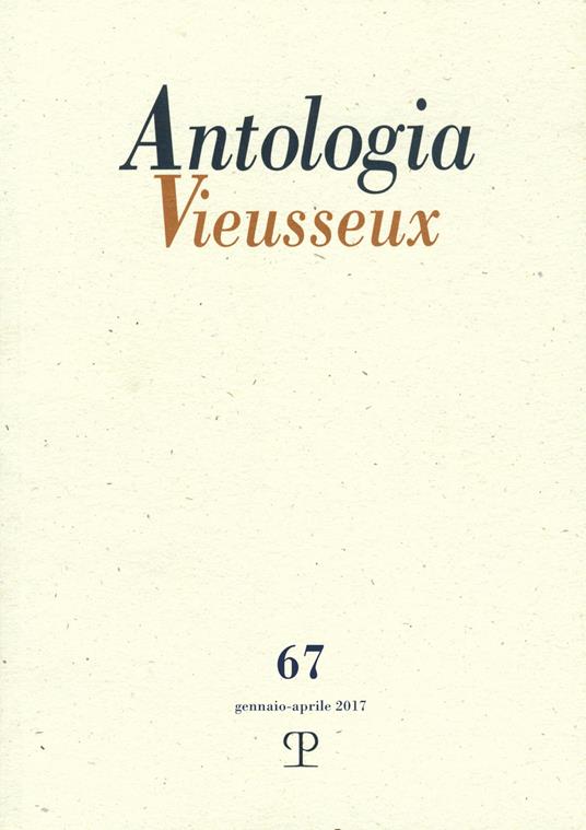 Antologia Vieusseux (2017). Vol. 67 - copertina