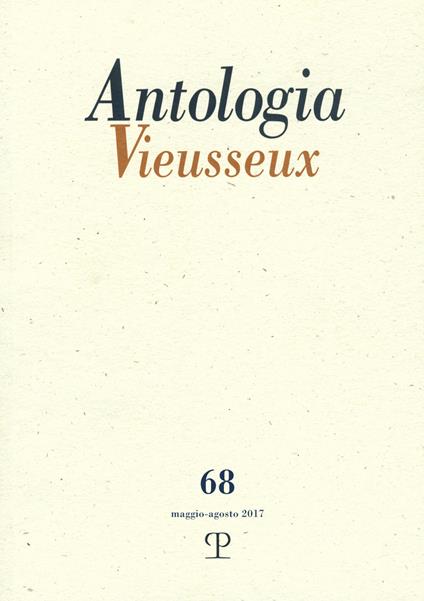 Antologia Vieusseux (2017). Vol. 68 - copertina