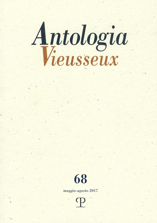 Antologia Vieusseux (2017). Vol. 68 - copertina