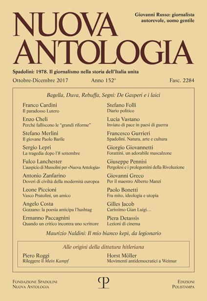 Nuova antologia (2017). Vol. 4: Ottobre-Dicembre - copertina
