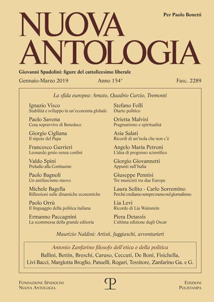 Nuova antologia (2019). Vol. 1: Gennaio-Marzo - copertina