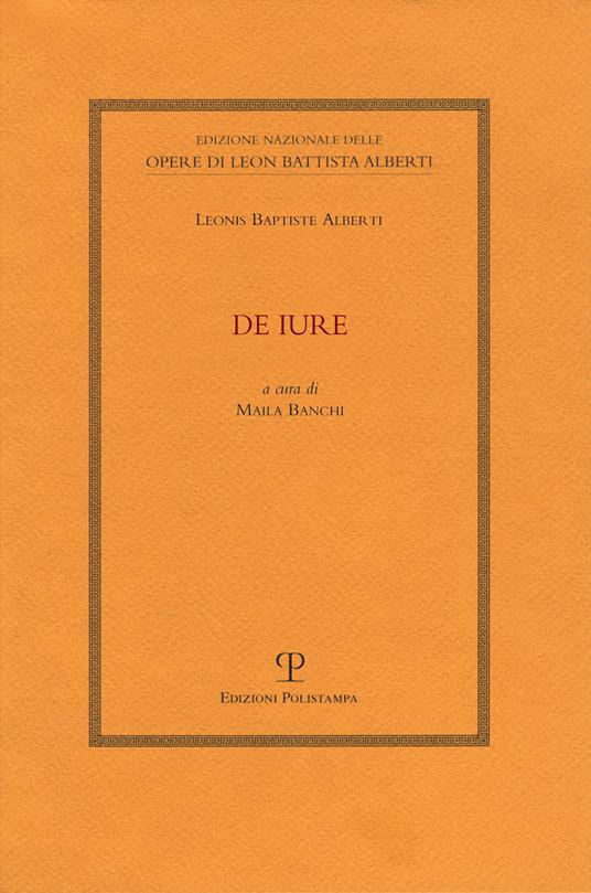 De iure - Leon Battista Alberti - copertina