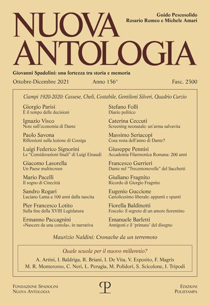 Nuova antologia (2021). Vol. 4: Ottobre-Dicembre. - copertina