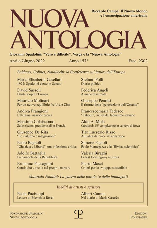 Nuova antologia (2022). Vol. 2: Aprile-giugno. - copertina