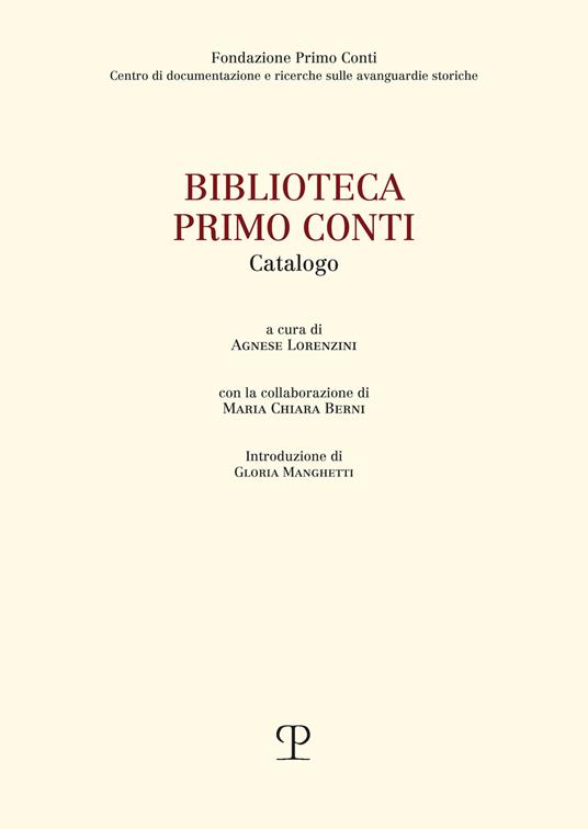 Biblioteca Primo Conti. Catalogo - copertina