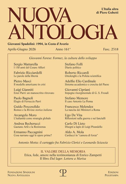 Nuova antologia (2026). Vol. 2: Aprile-giugno - copertina