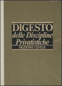 Digesto delle discipline privatistiche. Sezione civile. Aggiornamento vol. 3/1-2 - copertina