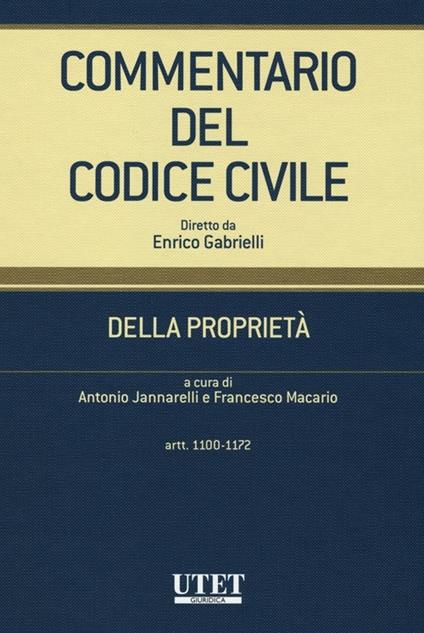 Commentario del codice civile. Della proprietà. Artt. 1100-1172 - copertina
