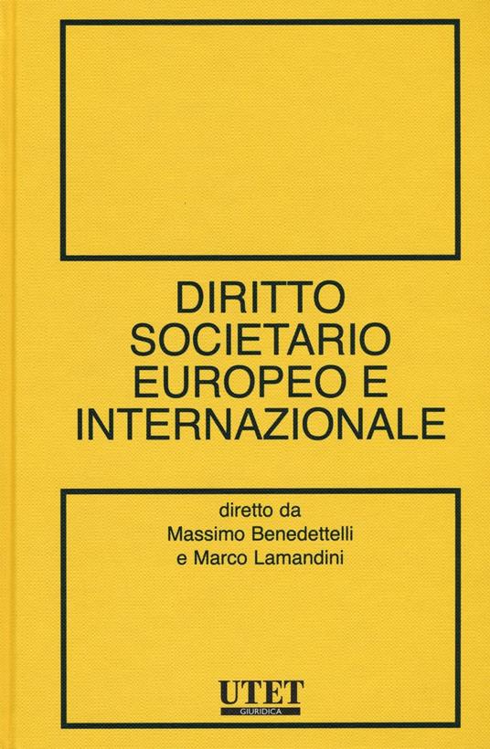 Diritto societario europeo e internazionale - copertina