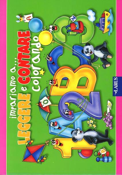 Impariamo a leggere e contare colorando - copertina
