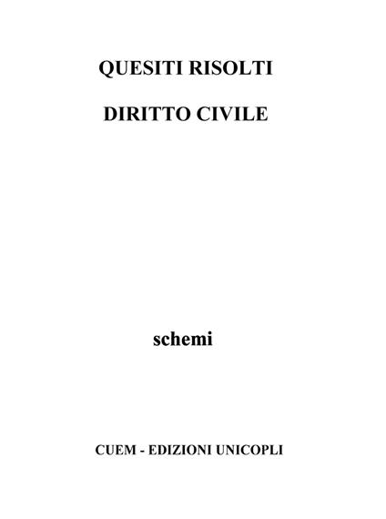 Quesiti risolti di diritto civile - copertina