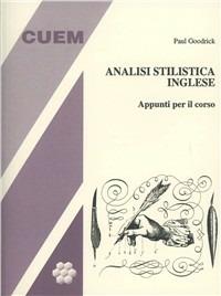 Analisi stilistica inglese - Paul Goodrick - copertina
