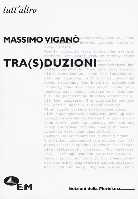 Tra(s)duzioni - Massimo Viganò - copertina