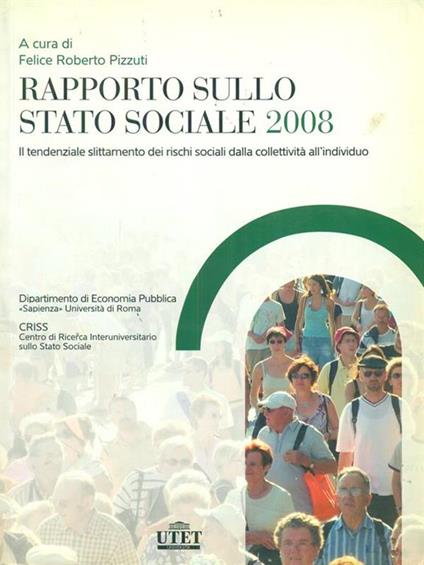 Rapporto sullo stato sociale 2008 - copertina