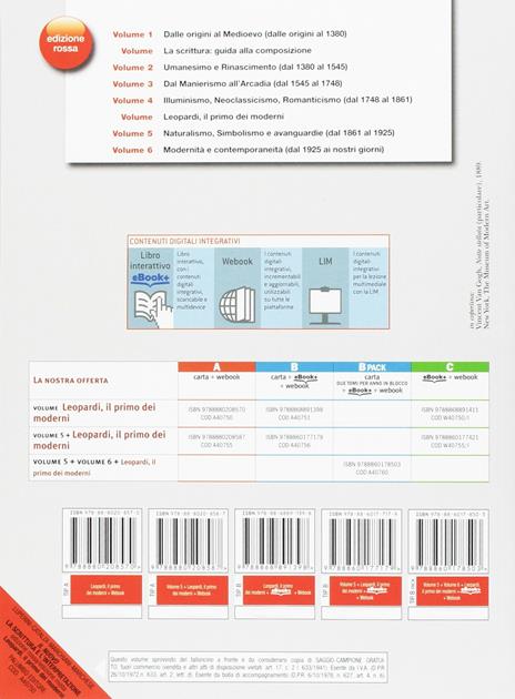  Il nuovo Scrittura e l'interpretazione. Ediz. rossa. Con e-book. Con espansione online. Vol. 5: Naturalismo, simbolismo e avanguardie (dal 1861 al 1925)-Leopardi - 6