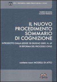 Il nuovo procedimento sommario di cognizione - Valerio De Gioia,Claudio Tedeschi - copertina