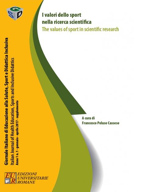 I valori dello sport nella ricerca scientifica-The values of sport in scientific research - copertina