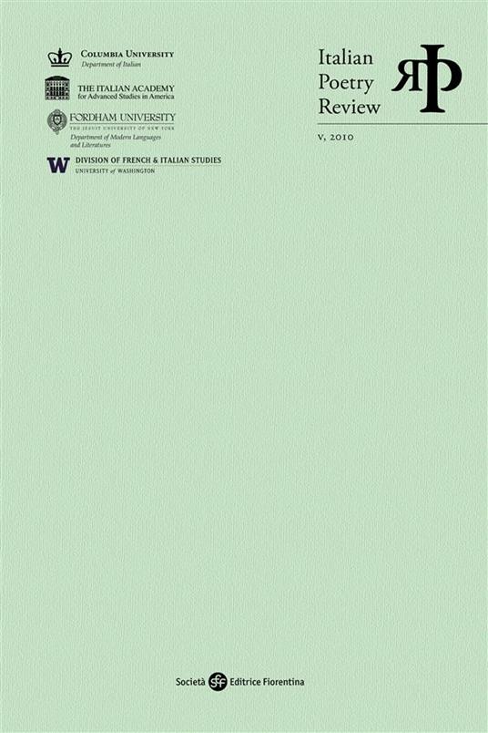 Italian poetry review (2010). Vol. 5 - Alessandro Polcri,Paolo Valesio - ebook