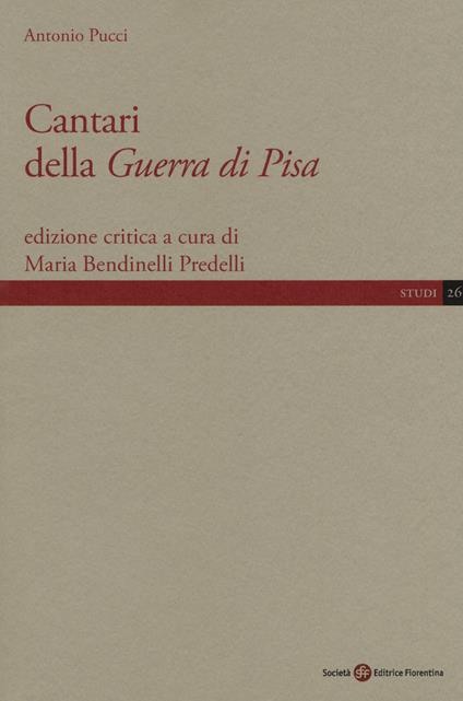 Cantari della Guerra di Pisa - Antonio Pucci - copertina
