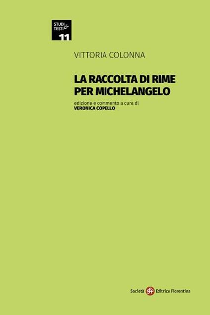 La raccolta di rime per Michelangelo - Vittoria Colonna - copertina